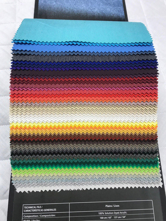 Our outdoor cushion Sunrise Base fabrics come in a myriad of colours