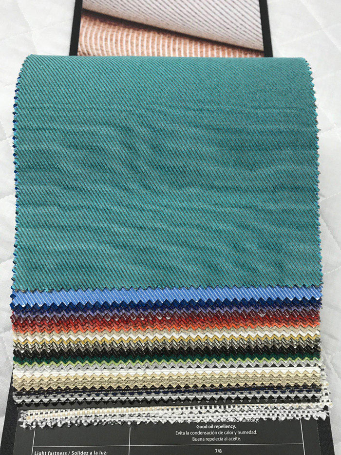 Our outdoor cushion fabrics are available in many plain, striped and patterened design variations